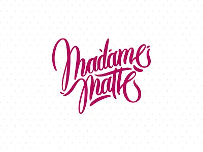 Madame matté aro aroone barber berlin branding christian schupp handwritten lettering logo type typo vector