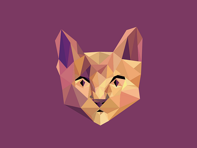 Polygon Cat animal cat geometric illustrator lowpoly polygon shapes vector