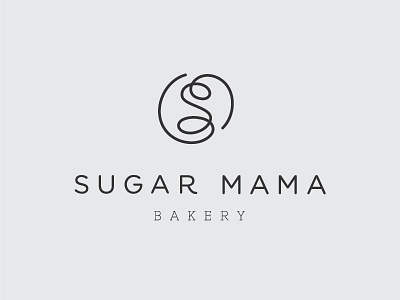 Sugar Mama Bakery Final Logo bakery brand branding logo mark sugar mama typography