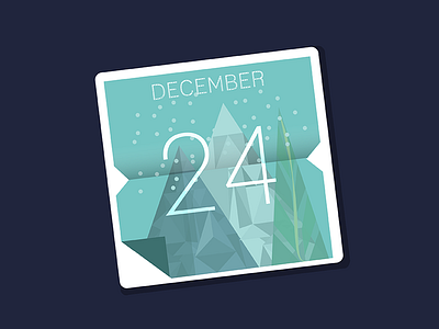 Winter Daydream calendar christmas eve december flat forest geometric mountain snow trees winter