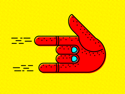 BangBang! gun hand illustration texture