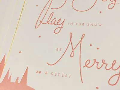 Final christmas card // 2014 christmas hand lettering holidays postcard
