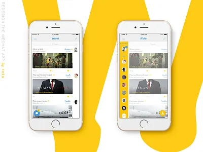 redesign the wechat app: moment part flat redesign ui wechat