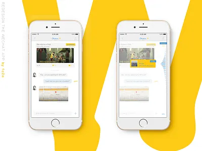 redesign the wechat app: chat part flat redesign ui we chat