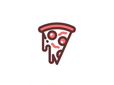 Pizza cheese icon illustration ny pizza slice vector