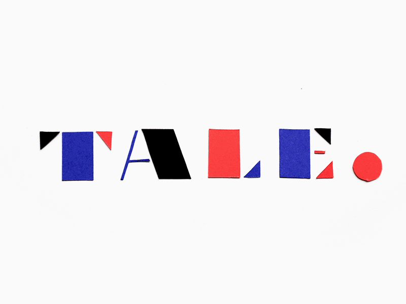 Tale. cutout logo paper