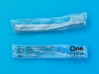 Plastic bag for OneUse toothbrush bag foil pack package plastic toothbrush