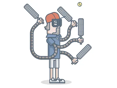 Octomanism battle human octopus racket tennis transhuman wtf