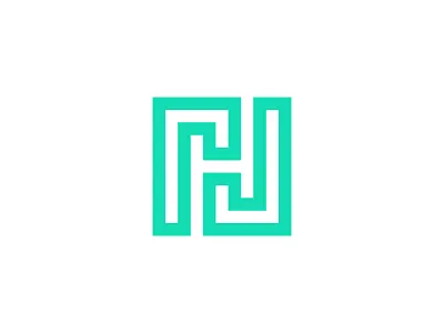 RJH Logo h initials logo maze
