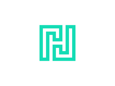 RJH Logo h initials logo maze