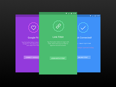 StepSync fitbit google google fit material design steps sync