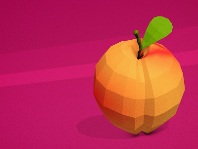 peach 3d c4d lowpoly
