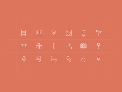 Building icon set building diy graphic icon icons illustrations illustrator picto pictogram pictoset vector