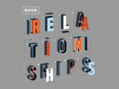 Build Relationships 3d build how to illustration illustrator manual tfg type typography