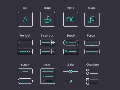 Wireframe elements design sketch ux wireframe