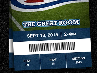 HD Invite football invite texture ticket