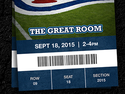 HD Invite football invite texture ticket