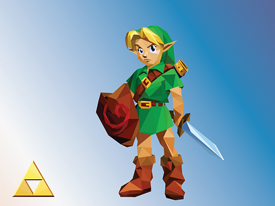 Low Poly Link - Zelda geometric hyrule legend of zelda link low poly poly vector zelda