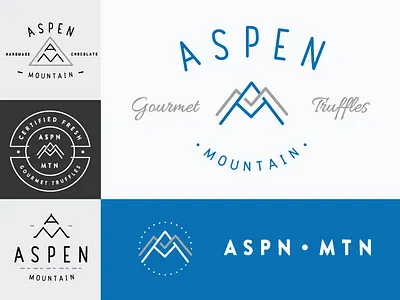 Aspen Mountain brand exploration branding colorado dispensary hand lettering lettering logo monogram typography vape wordmark