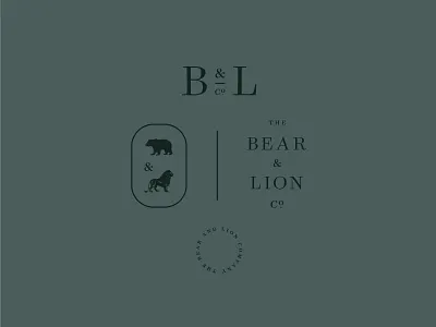 The Bear and Lion bear branding identity lion logo typography