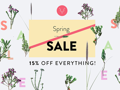 Titch Spring Sale Banner floral sale spring