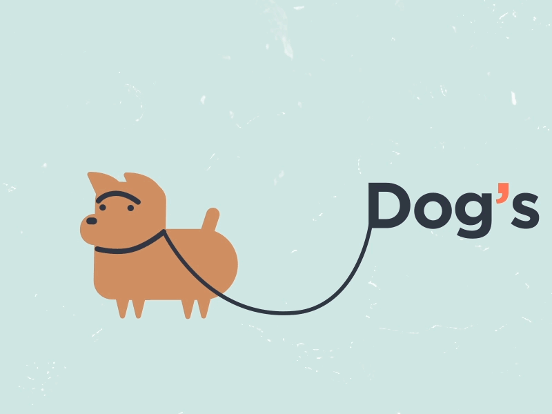 Avoid Apostrophe Catasrophe 2d animation character dog educational punctuation