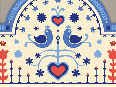 Pennsylvania Dutch Signage amish birds flowers heart hex sign pattern pennsylvania dutch