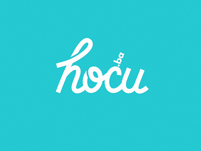 Hoću.ba domain lettering logo logotype script website logo