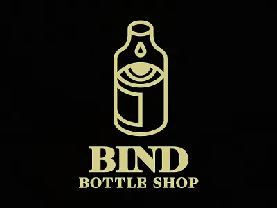 Bind Bottle Shop beer illustration logo