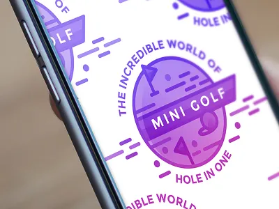 Mini Golf golf gradient icon icon set icons iconset purple