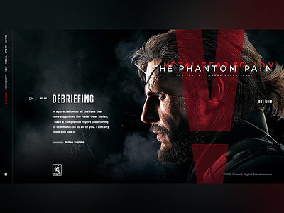 MGSV: The Phantom Pain _ Official website 01 game hellowiktor hideo kojima mgs mgsv snake ui web website