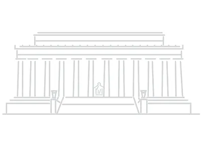 Lincoln Memorial Icon america dc icon illustration illustrator lincoln memorial line monument patriotic travel vector washington dc