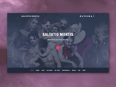Header section dark design music slider ui webdesign