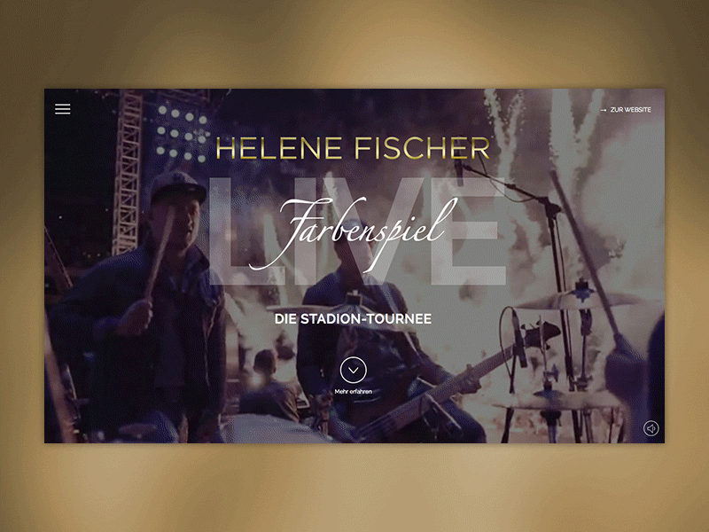 Intro section design header music video webdesign