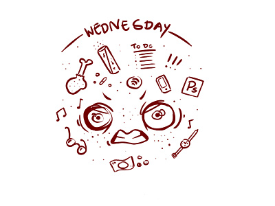 Wednesday angry busy chicken do frustrated glasses phone photoshop spotify time to wednesday