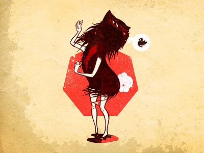 Free Kitten bird cartoon cat comic costume drawing dreams illustration ink inspiration kitten line art