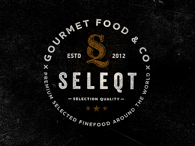 Seleqt food gourmet logo logotype oldschool quality star type typographic vintage