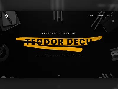 Personal Website / Portfolio / Showcase brush design hero interface logo personal portfolio showcase ui ux website work