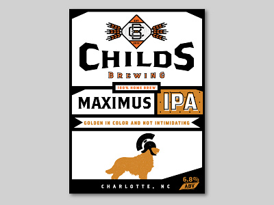 Maximus IPA beer beer label branding ipa