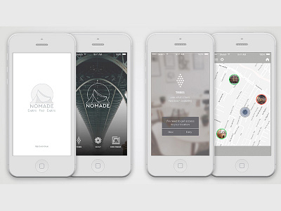 Nomade iPhone App concept adventure application discover hipster iphone travel