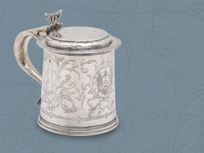 Silver Tankard fancy overlay patterns photoshop silver