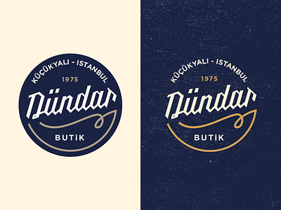 Dundar Butik Logo badge brand fashion istanbul logo retro textile