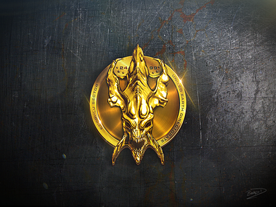 Zerg Skull Coin 2d coin game gold photoshop starcraft zerg