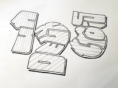 Un Deux Trois ::: Hand-Lettered Typography custom typography hand drawn typography hand lettered hand lettering handletter handwritten illustrated type lettering paper graffiti type typography