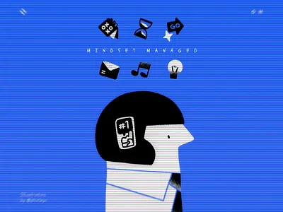 Thinking series - ON character illustration procreate thinking