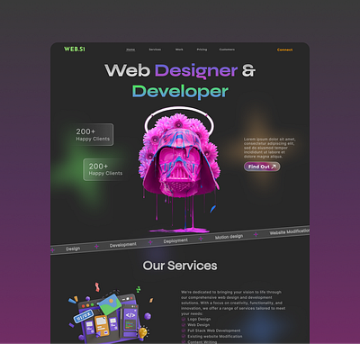 Webservice Platform branding design designer figma glass effect glassmorphism graphic design illustration logo minimalist design ui ux webservices websolutions