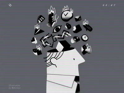 Thinking series - 06:47 character design illustration procreate