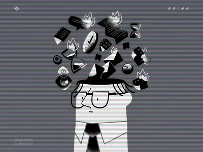 Thinking series - 06:46 character design illustration procreate