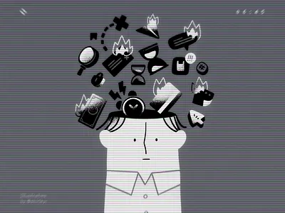 Thinking series - 06:45 character design illustration procreate