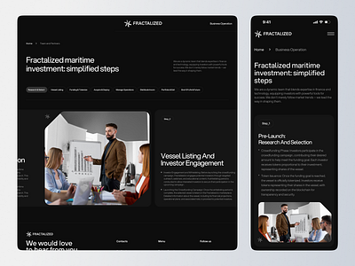 Maritime Shipping Website Design asset management blockchain dividends fractional vessels investment platform investments portal investor landing page maritime shipping payment real time asset safety shipping startup technology transaction ui ux web design web3 website website design